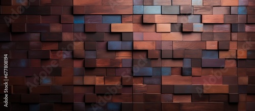 The modern wall with a decorative brick pattern creates a stunning background providing a unique surface for the artificial brown chocolate tint coating enhancing the overall decoration of t