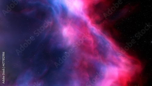 Universe filled with stars, nebula and galaxy