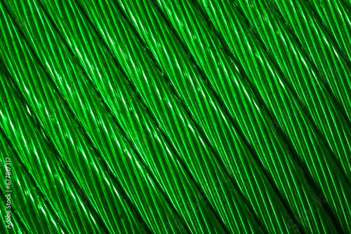 green copper wires with visible details. background or texture