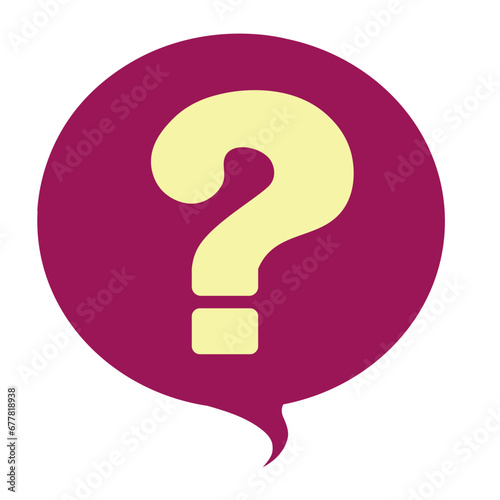 bubble with interrogation sign illustration