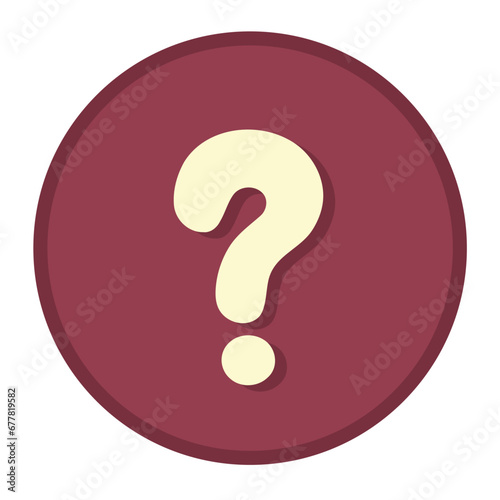 bubble with interrogation button