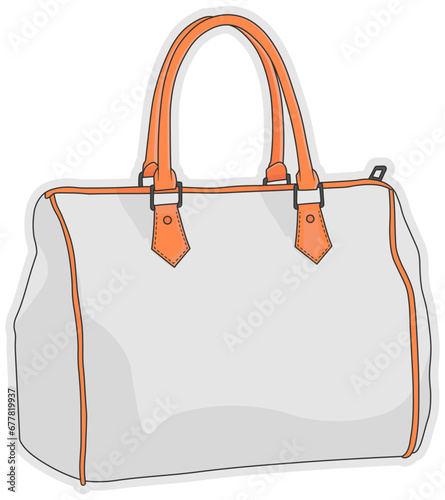 illustration of a bag, handbag, clutch  no background