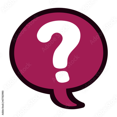 bubble with interrogation sign vector