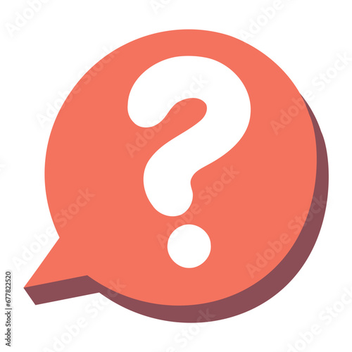 bubble with interrogation sign message