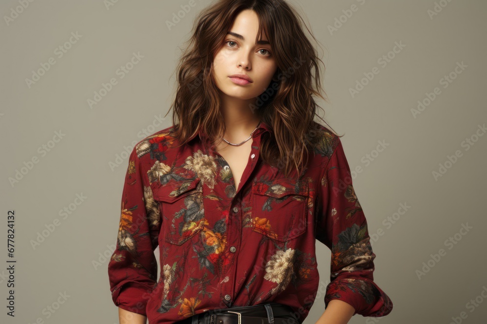 Confident Woman With Her Hands in Her Pockets Generative AI Confident Woman With Her Hands in Her Pockets Generative AI