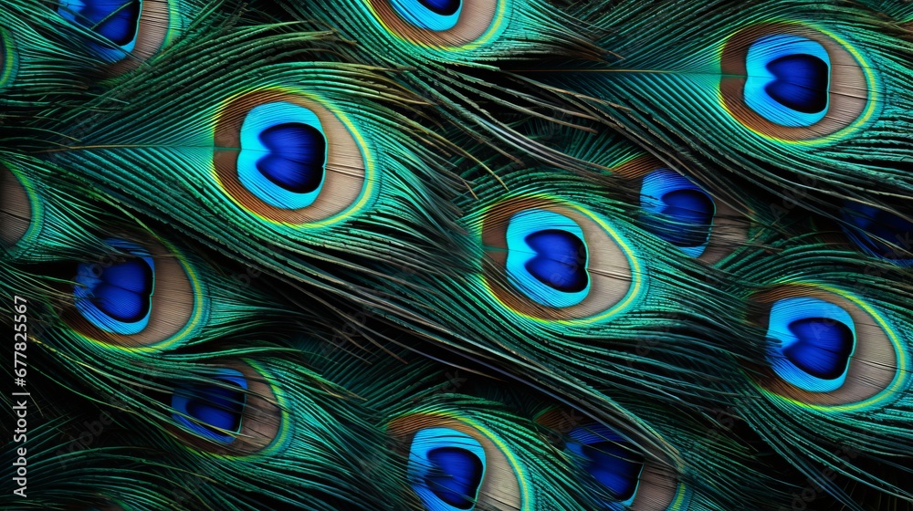 Obraz premium background peacock feathers, 16:9