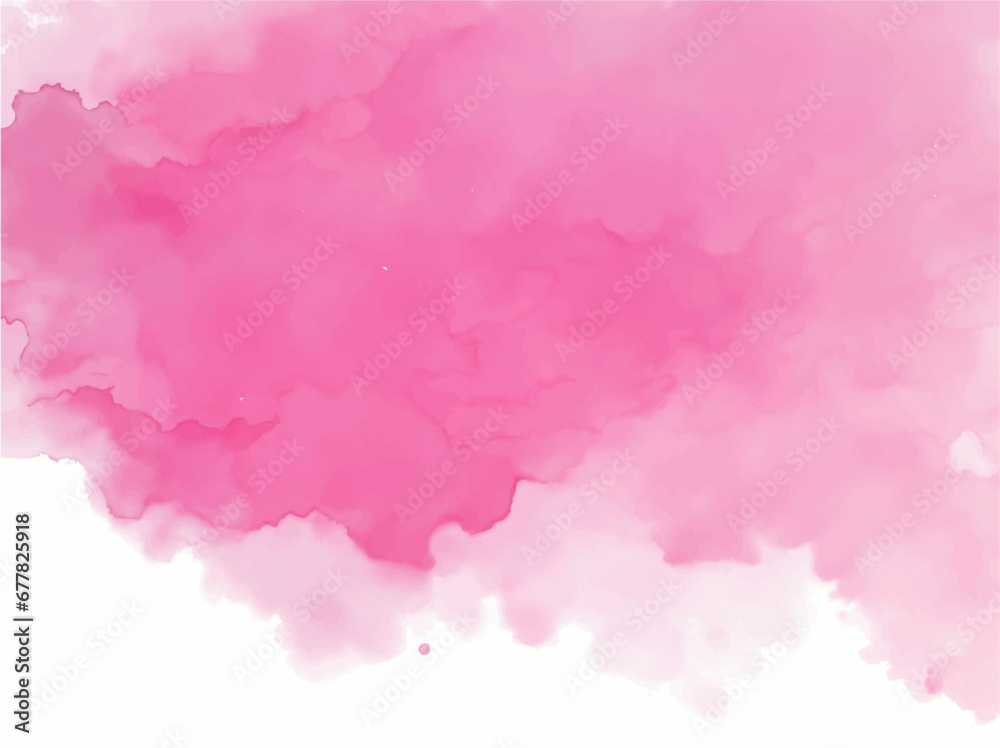 Pink watercolor background painting with abstract