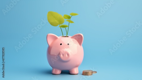 Savings Euphoria Piggy: Gleeful Pink Pig Bank Adores a Heap of Gleaming Gold Coins. Wealth Manifest. Generative AI