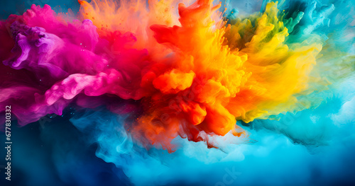 Unique and different color powder explosion