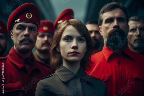communism portrait of people girl socialism revolution social system photo