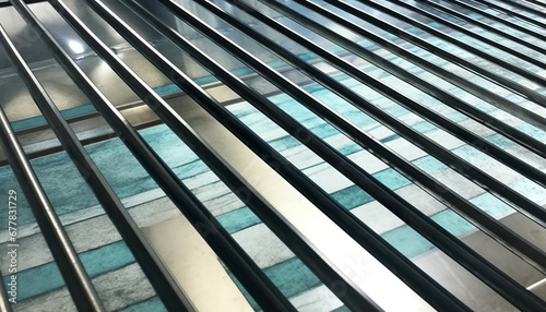 Futuristic steel skyscraper with modern geometric shape and glass windows generated by AI
