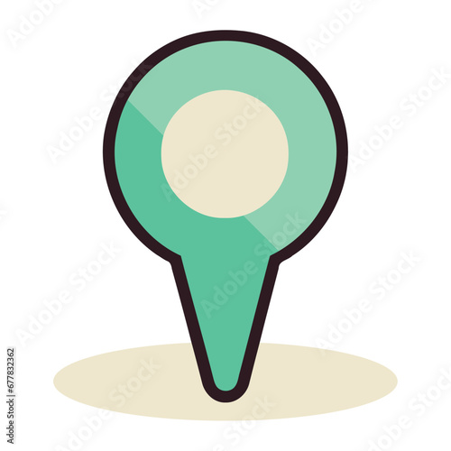 pin icon location searching isolated vector