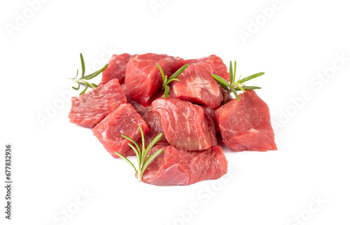 Heap of raw chopped beef is...