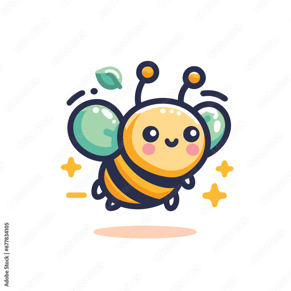 a bee flat simple icon
