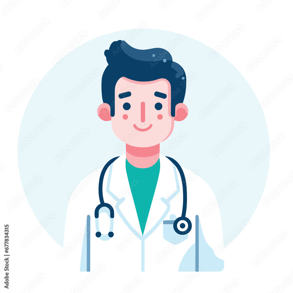 a doctor vector illustrations on white background