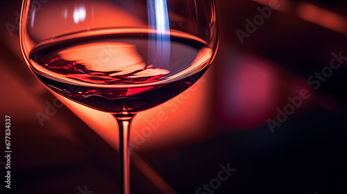 Beautiful glass of wine on the background of the bar. Beautiful life . Close-up .