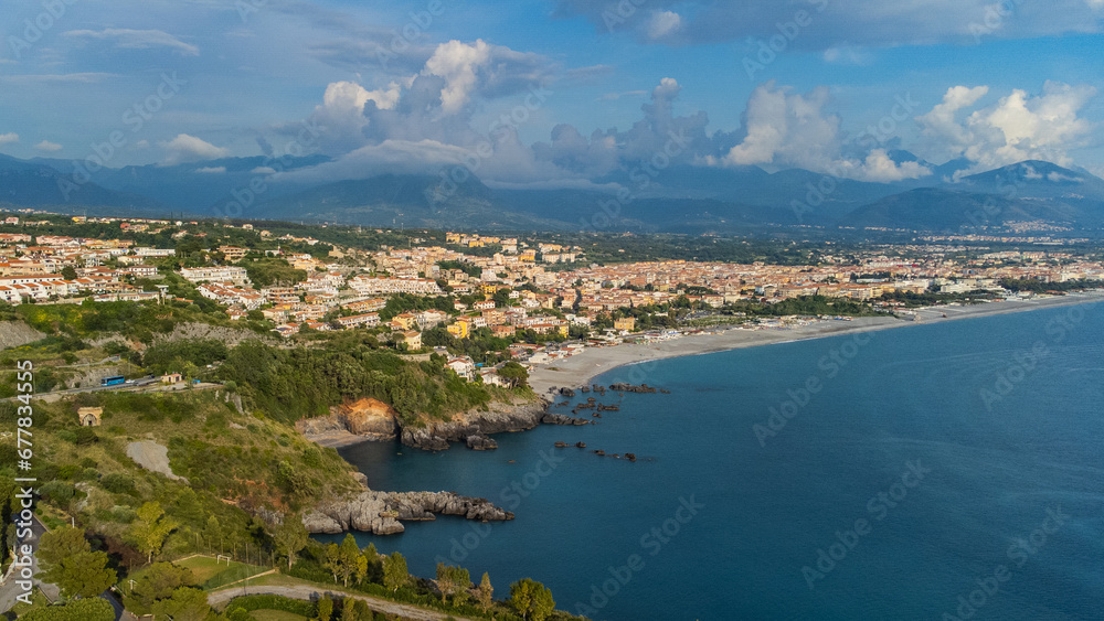 Scalea Calabria Panorama - obrazy, fototapety, plakaty 