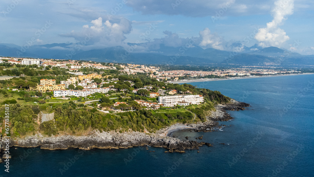 Scalea Calabria Panorama - obrazy, fototapety, plakaty 