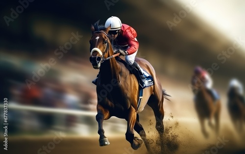 Jockey on a racing horse