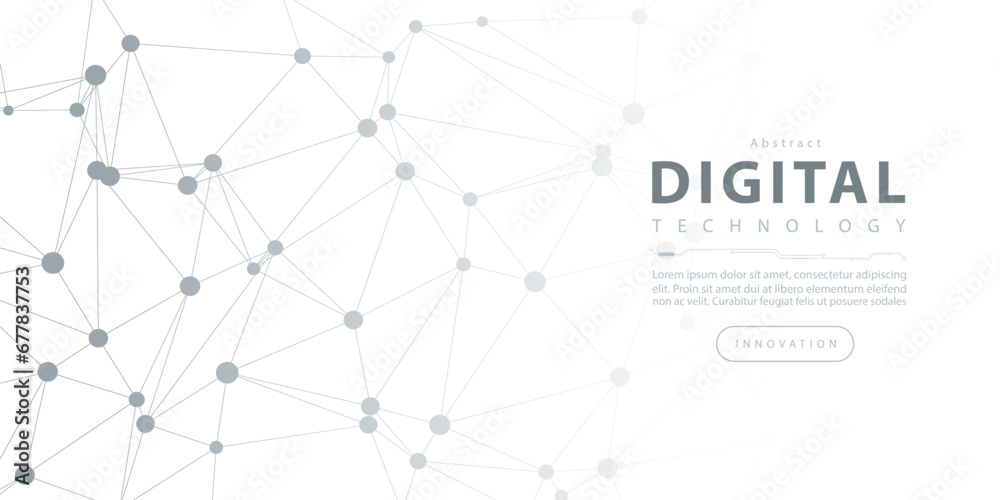 Digital technology futuristic internet network speed connection white background, cyber nano information, abstract communication, innovation future tech data, Ai big data line dot illustration vector Digital technology futuristic internet network speed connection white background, cyber nano information, abstract communication, innovation future tech data, Ai big data line dot illustration vector