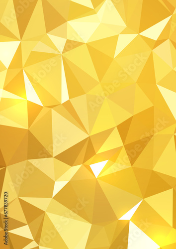 polygonal abstract background with golden triangles