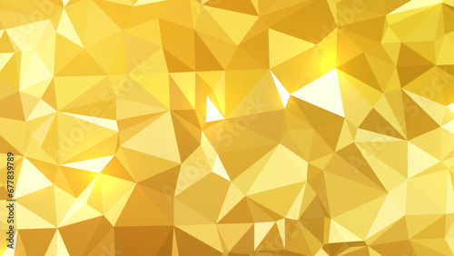 polygonal abstract background with golden triangles