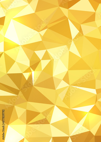 polygonal abstract background with golden triangles