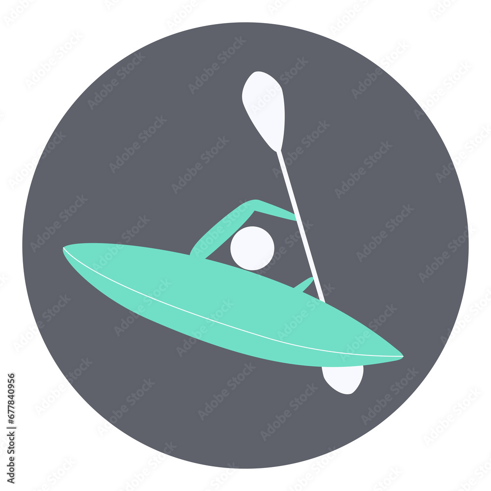 Canoe slalom competition icon. Sport sign. Canoe slalom competition icon. Sport sign.