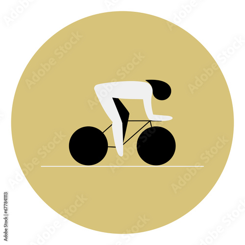 Cycling track competition icon. Sport sign.