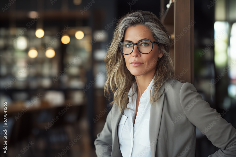 Portrait of a woman in suit waiting for the business meeting Portrait of a woman in suit waiting for the business meeting