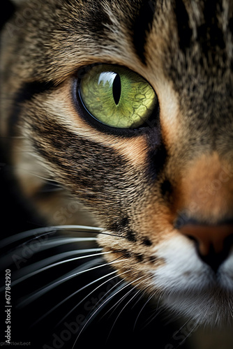 A cat photo close up, cat eye in details