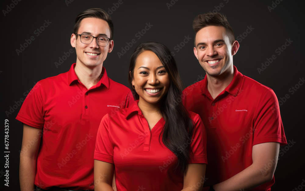 Obraz premium A young team of instructors in their high-end office. Working together with a focus on collaboration, creativity, and innovation