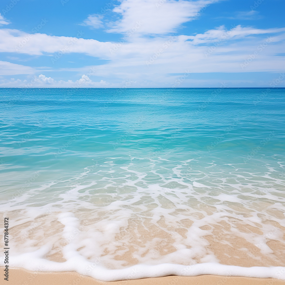 Obraz premium photograph of exotic vibrant beach water