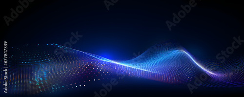 abstract blue background with lines, technology concept