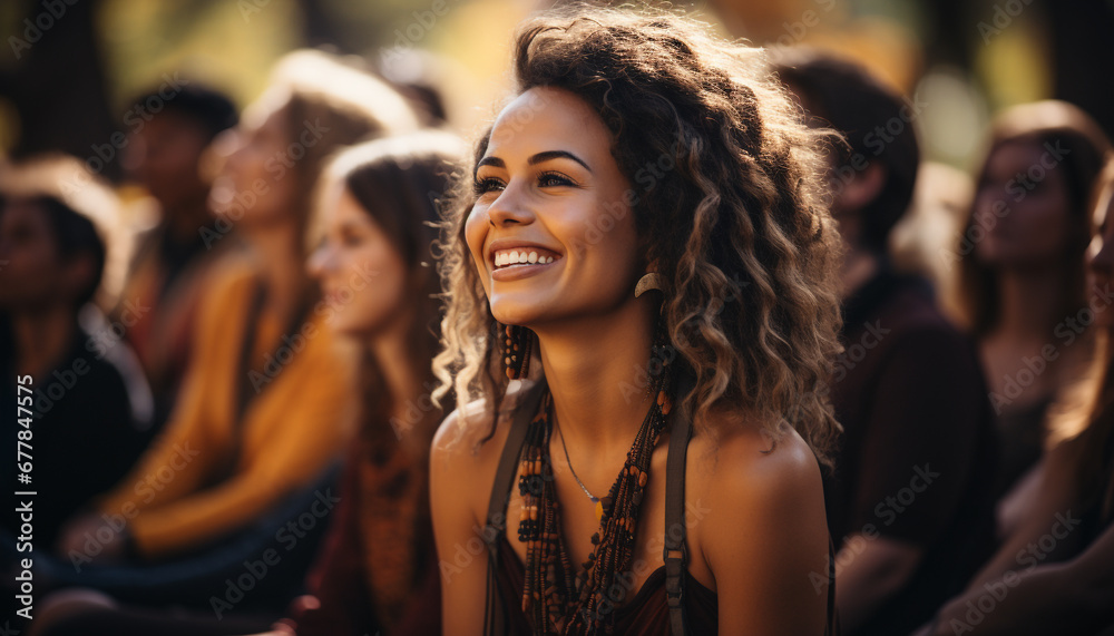 at camera, smiling, group of people, friendship generated by AI at camera, smiling, group of people, friendship generated by AI