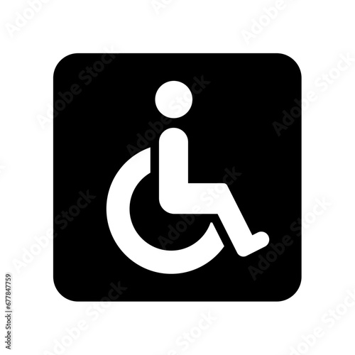  disabled sign, Wheelchair symbol - vector icon