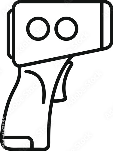 Health scanner icon outline vector. Temperature body check. Home medical care