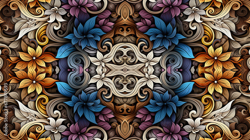 seamless symmetrical abstract background pattern