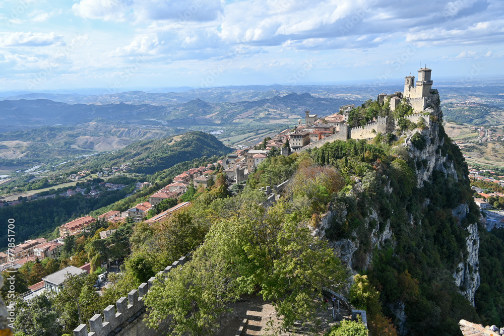 Republik San Marino Blick auf den Guaita Turm
