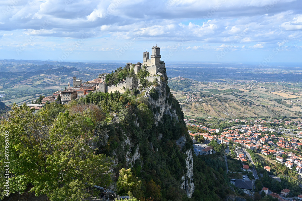 Republik San Marino Blick auf den Guaita Turm