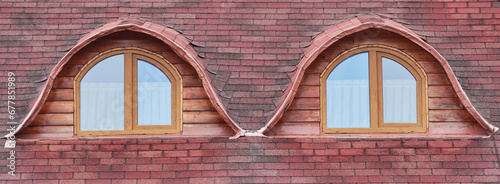 Obraz na płótnie windows and roofs from the house w salonie