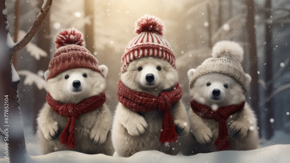 Adorable Animals with Hats Adorable Animals with Hats