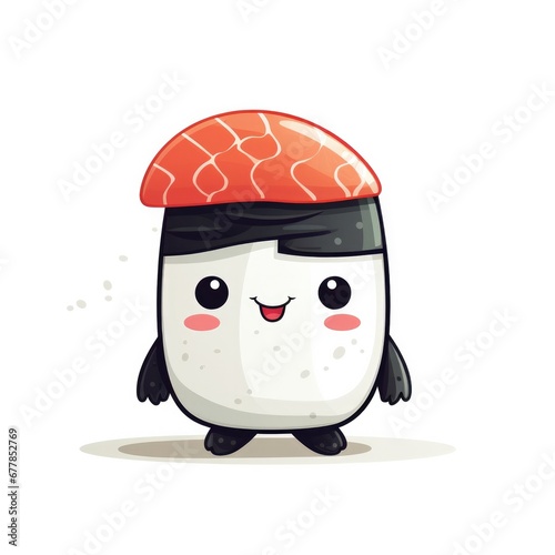 Cute Cartoon Sushi Characte...