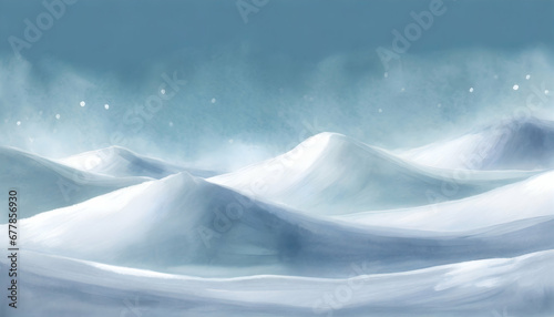 minimalist snowy ground mountains background. cold air background snowy. christmas minimalist snow backgrounds © emaotx