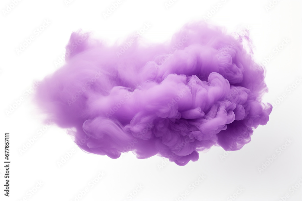 Obraz premium Purple cloud isolated on black background