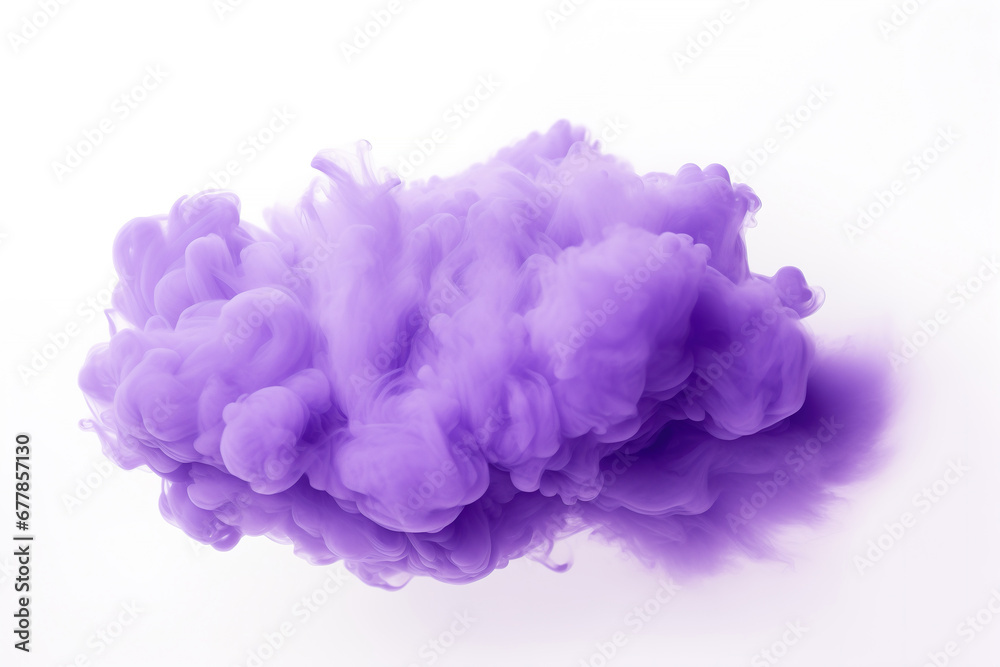 Fototapeta premium Purple cloud isolated on black background