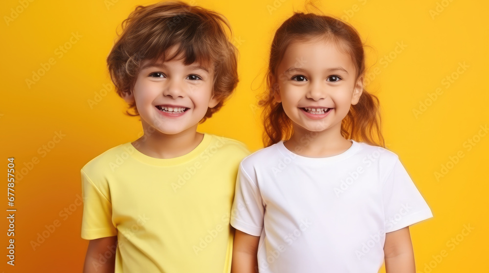 cheerful children, boy and girl on a colored background in the studio, brother and sister, child, kid, toddler, childhood, portrait, face, emotional, expression, joy, friends, happiness, baby, clothes cheerful children, boy and girl on a colored background in the studio, brother and sister, child, kid, toddler, childhood, portrait, face, emotional, expression, joy, friends, happiness, baby, clothes