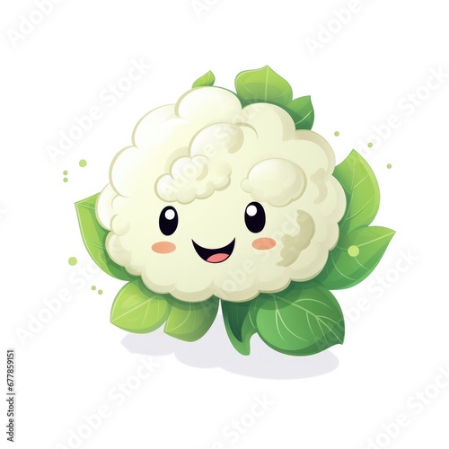Cute Cartoon Cauliflower Ch...
