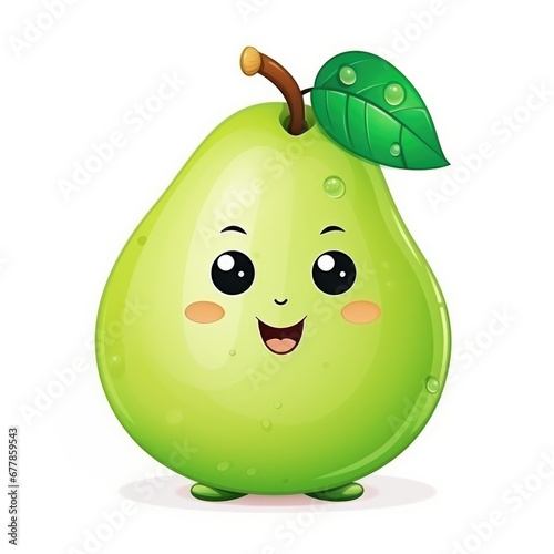 Cute Cartoon Pear Character...