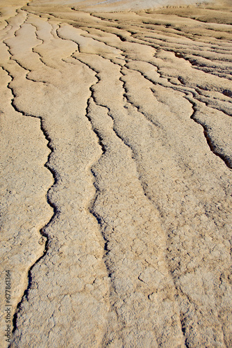 Obraz na płótnie cones of mud volcanoes from which rivers of mud flow w salonie